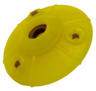 713097 Treat Ringer Flex Grip Ufo Dog Toy, Yellow - Medium