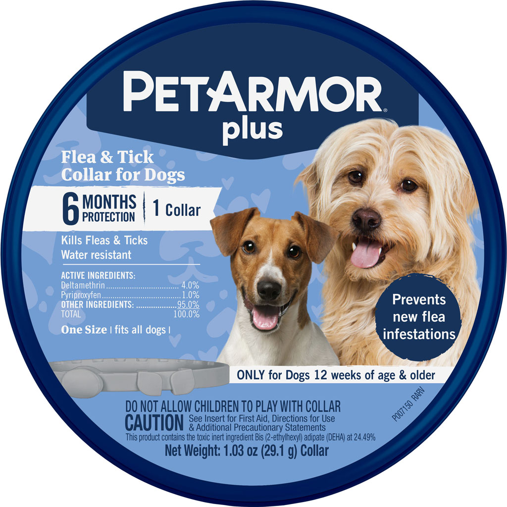183117 Petarmor Plus Flea & Tick Collar For 1 Size Dogs