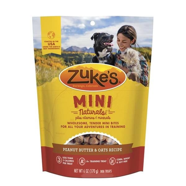 UPC 613423000245 product image for 104706 6 oz Zukes Mini Naturals Soft Natural Peanut Butter & Oats Training Dog T | upcitemdb.com