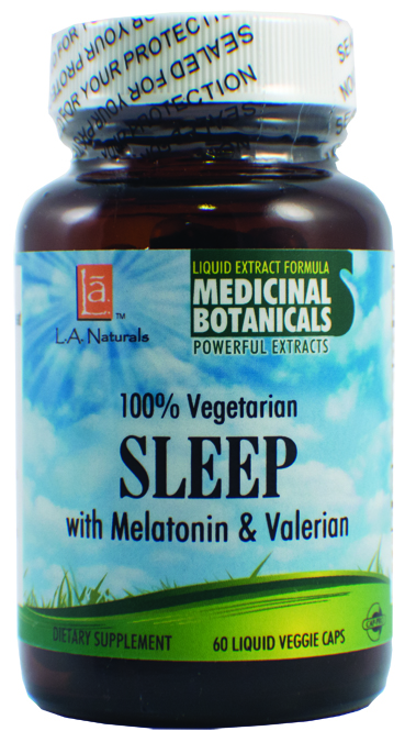 La Naturals 1132880 Sleep With Valerian & Melatonin 60 Vegetarian Capsules