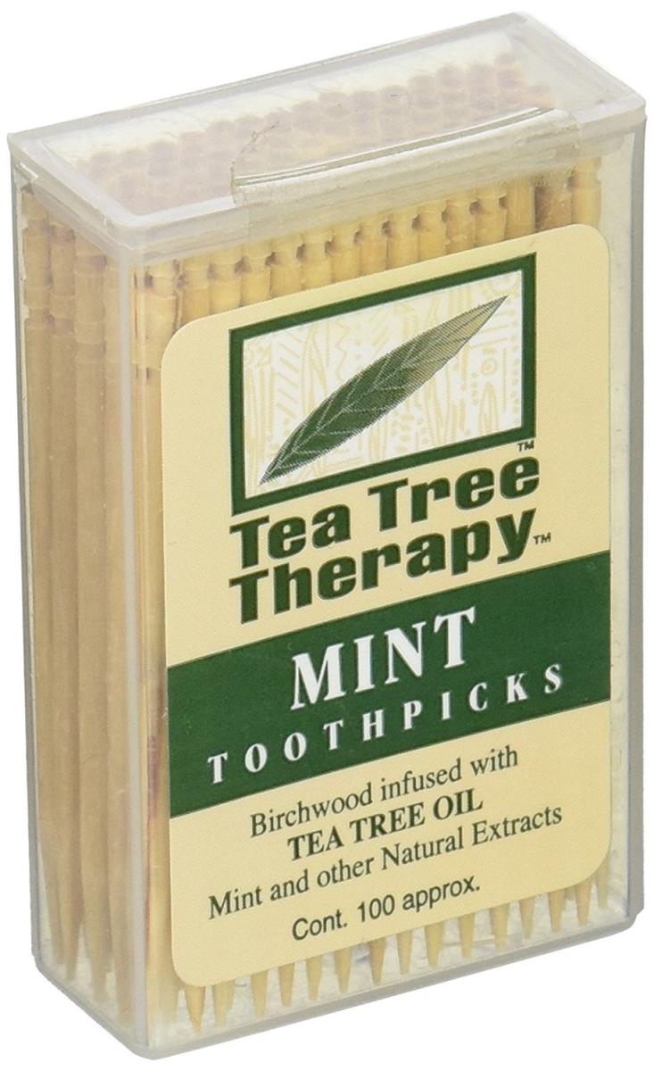 1843425cd Tea Tree Megamint Toothpick Display - 12-55 Piece