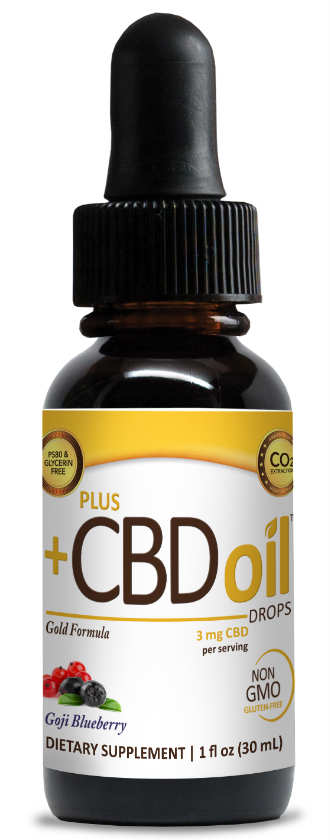 Pluscbd Oil 375724 1 oz 250 mg Gold Goji Berry Drops CBD Oil - 12 Per Case