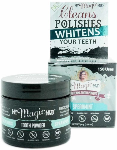 390035 1.06 Oz Spearmint Activated Charcoal Tooth Powder - 12 Per Case