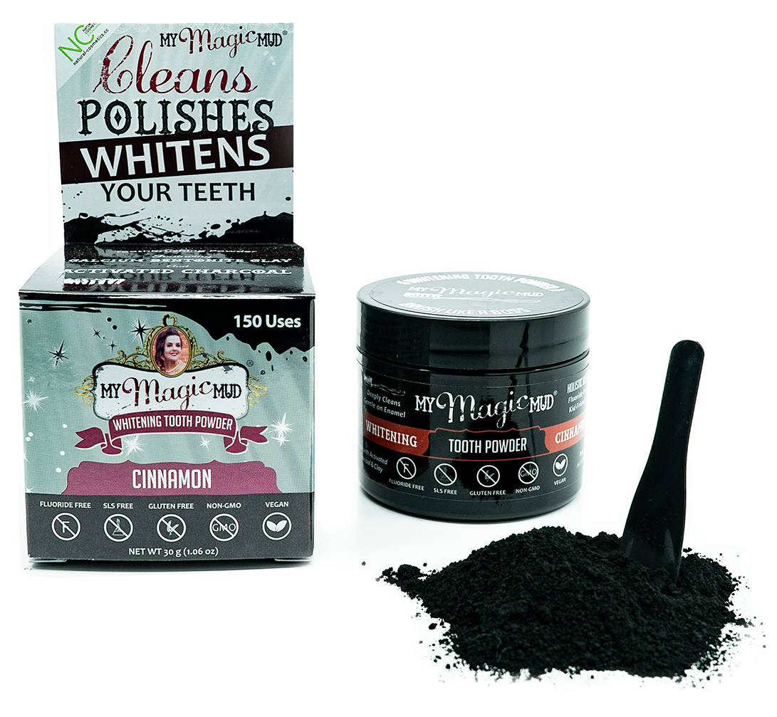 390036 1.06 Oz Cinnamon Activated Charcoal Tooth Powder - 12 Per Case