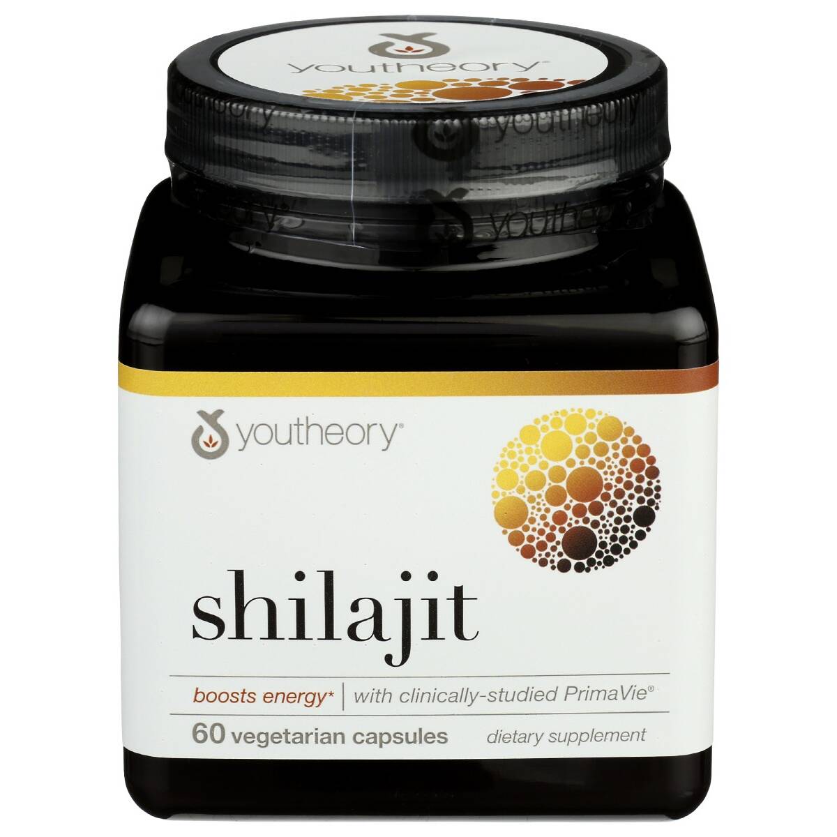 Youtheory Shilajit Pure Himalayan Superfoood Energy Support 60 Vegetarian Capsules