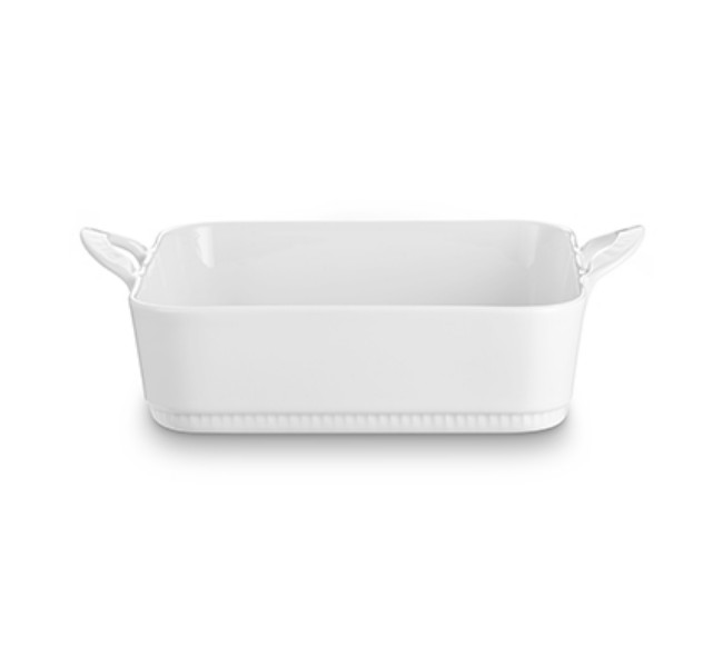 221717bl Toulouse Square Baker In White Porcelain, 6.75 In.