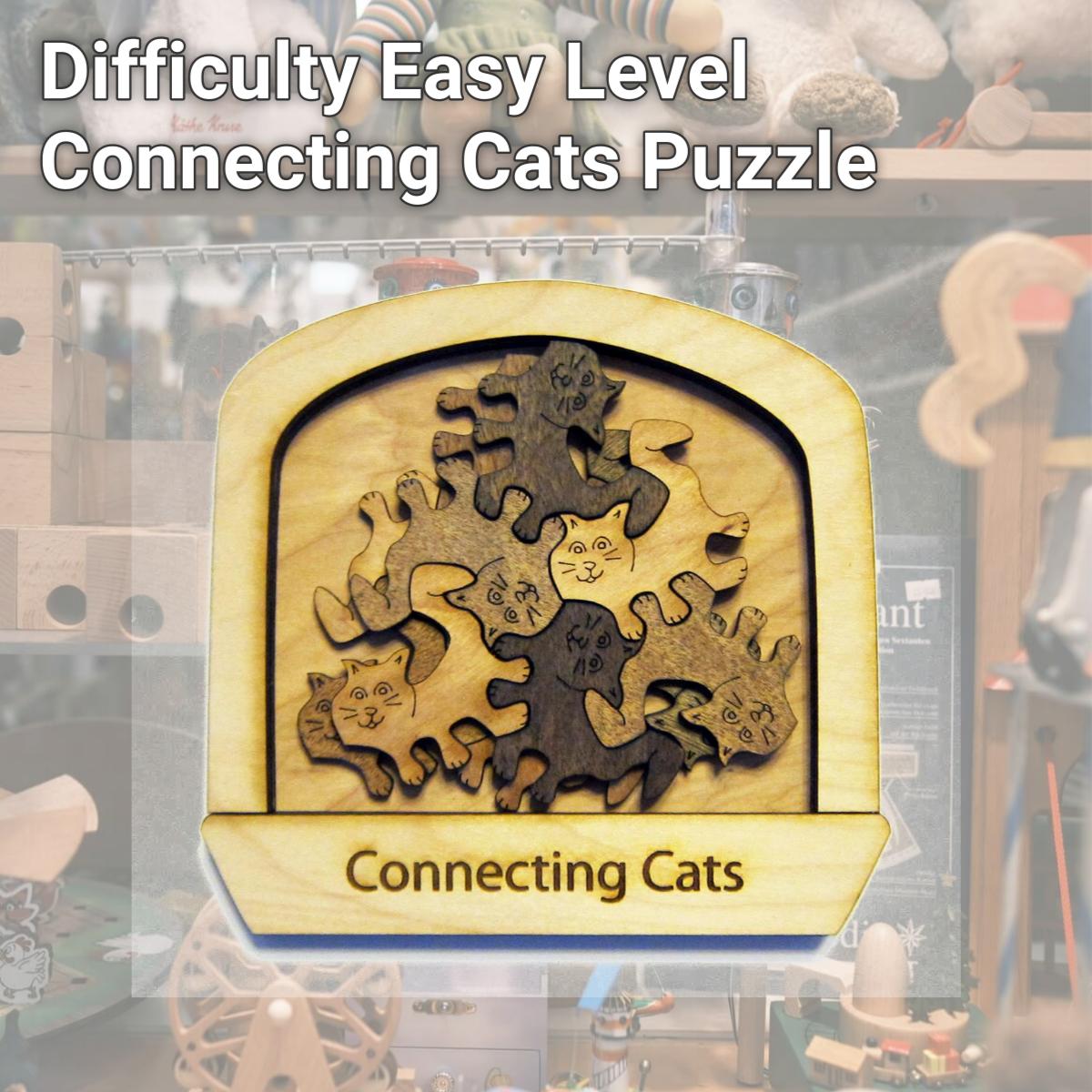 Picture of Palmetto Puzzle Works CC Difficulty Easy Level Connecting Cats Puzzle