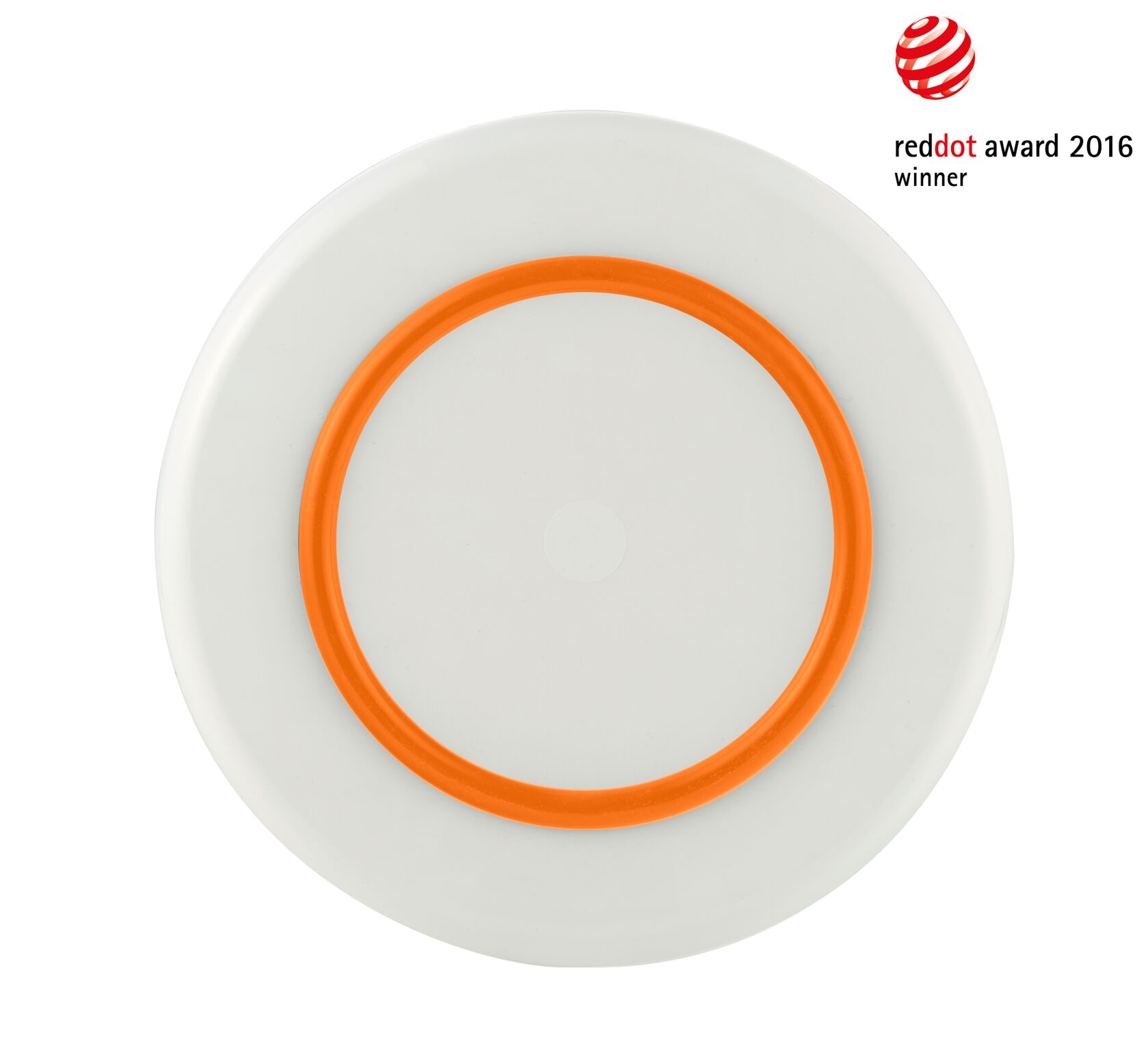 Pm962 White Large Plate - Orange Nonslip Base - Pack Of 2
