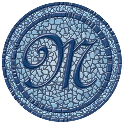 59 in. dia. Monogram Mosaic Poolsaic Mat- M