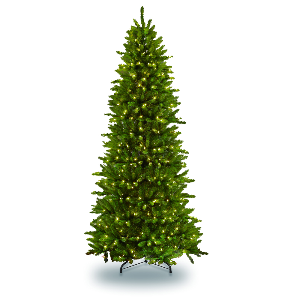 International 12 In. Pre-lit Slim Fraser Fir Artificial Christmas Tree With 1200 Clear Lights