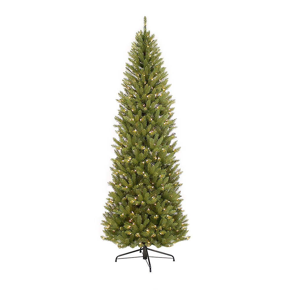 277-ffpt-100c65 10 Ft. Pre-lit Pencil Fraser Fir Pencil Artificial Christmas Tree With 650 Ul-listed Clear Lights