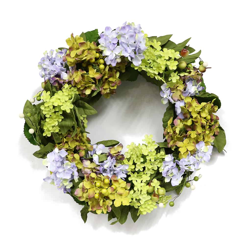 303-dw8251-22 22 In. Artificial Hydrangea Wreath