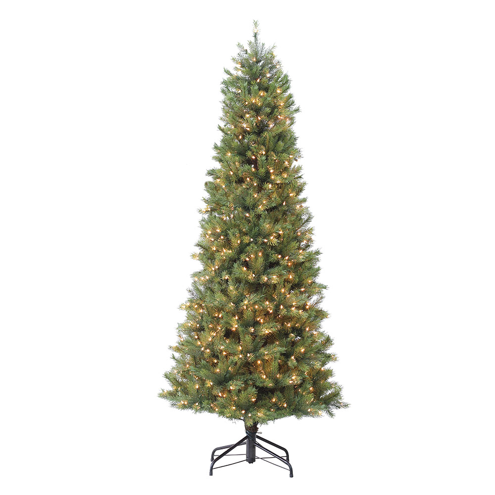 L18t14sl-75qcy8 7.5 Ft. Pre-lit Slim Madison Fir Artificial Christmas Tree With 800 Incandescent Lights