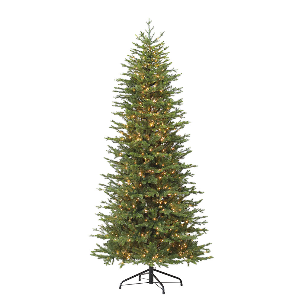 L18t15sl-75qlw3k8 7.5 Ft. Pre-lit Slim Atlantic Fir Artificial Christmas Tree With 800 Warm White Led Lights