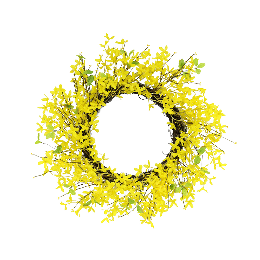 305-dw8297-24 24 In. Artificial Yellow Jasmine Wreath