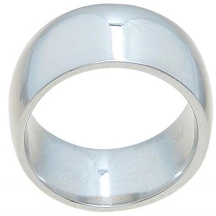 Kkrb6859c Sterling Silver High Polish 7 Mm Plain Dome Style Wedding Band, Size 8