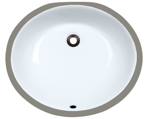 Porcelain Bathroom Sink, White