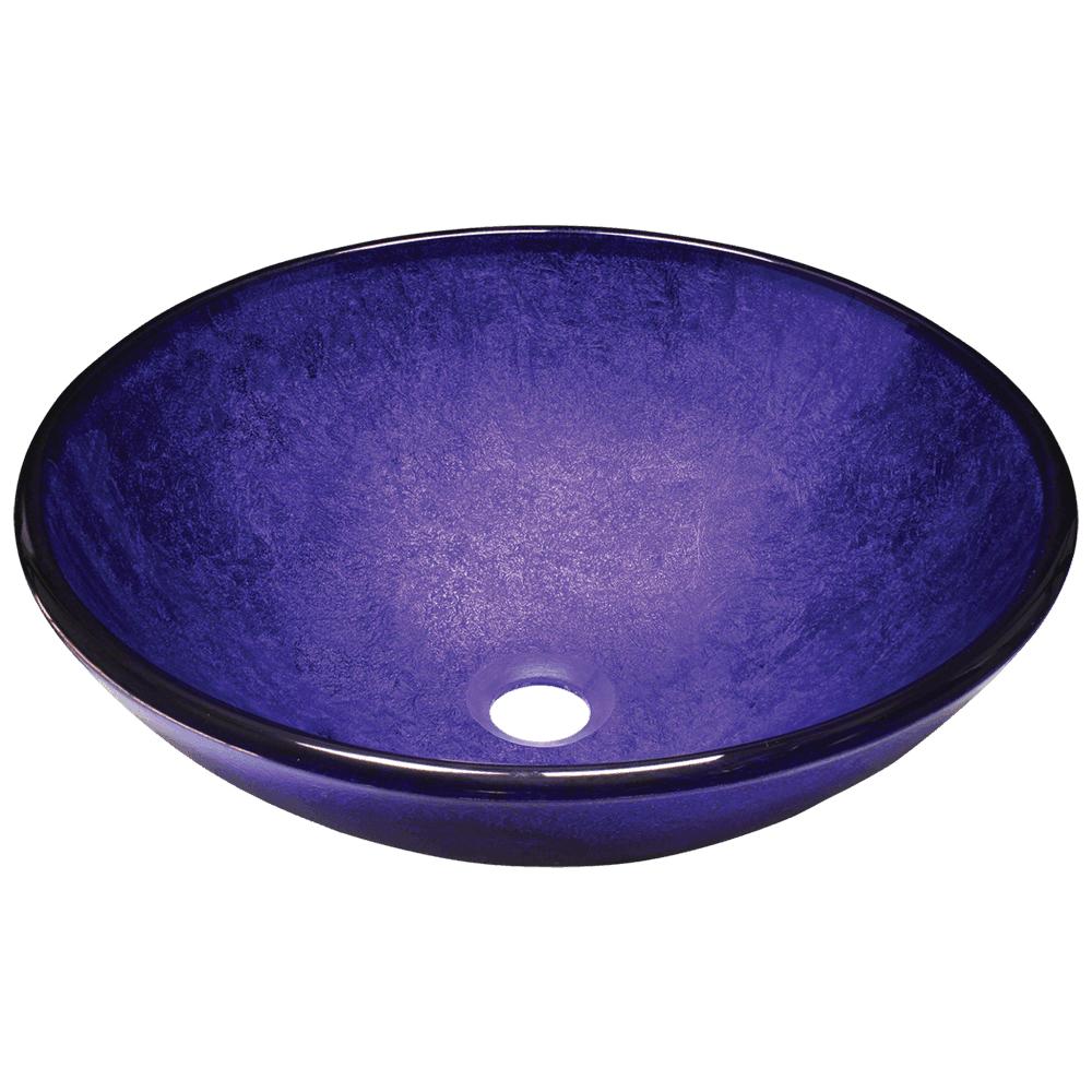 Polaris Sink P246 Purple Glass Vessel - Foil Undertone
