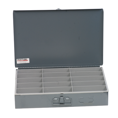 Steel Compartment Box 15 Bin Organizer Gray