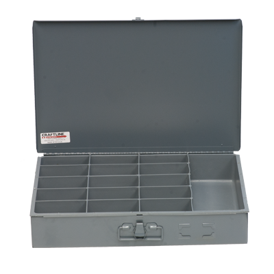 Steel Compartment Box 16 Bin Organizer Gray