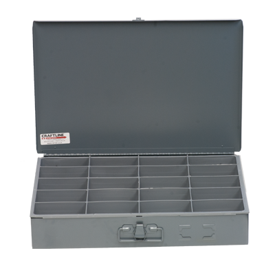 Steel Compartment Box 20 Bin Organizer Gray