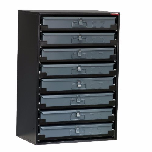 8-drawer Heavy Duty Metal Sliding Rack Cabinet Black