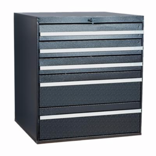 5 Drawer Metal Storage Cabinet With Knob Lock Black