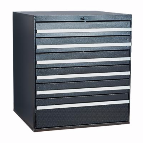 6 Drawer Metal Storage Cabinet With Knob Lock Black
