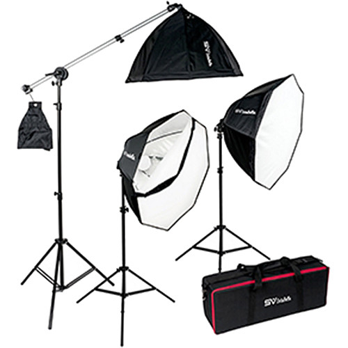 UPC 037733010631 product image for OctaBella 1500 1500W 3-Light OctaBella LED Softbox Kit with Boom Arm | upcitemdb.com