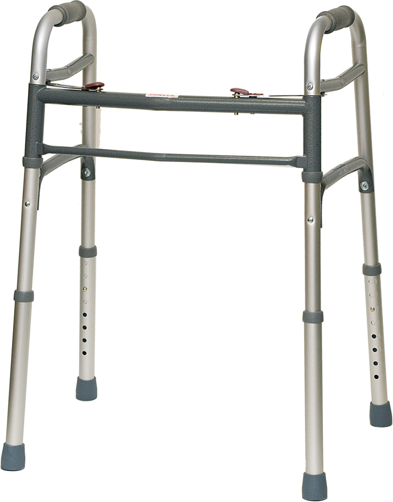 Wkaan2b 300 Lb Two Button Without Wheels Walker, Aluminum Adult - Case Of 4