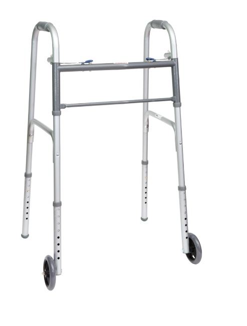 350 Lb 2 Button Without Wheels Walker, Steel Adult - Case Of 4
