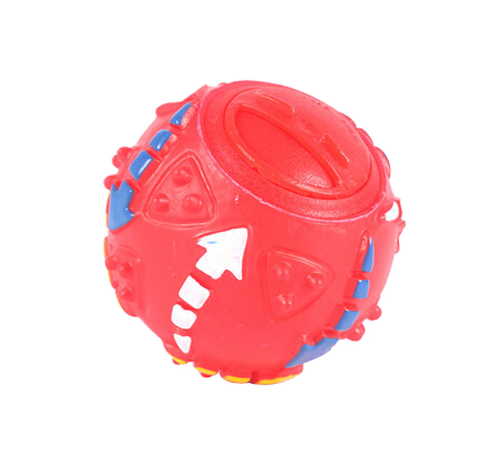 Chew Pet Ball-Food Ball for Dogs Educational Toys, Red - 7 cm
