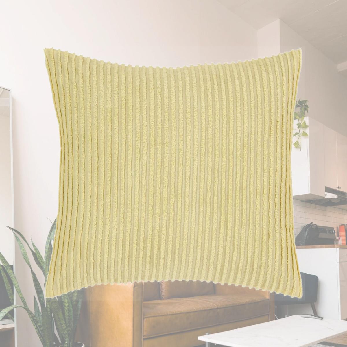 Picture of Better Trends SHASP2626YE Jullian Collection Super Soft & Light Weight Bold Stripes Euro Sham&#44; Yellow