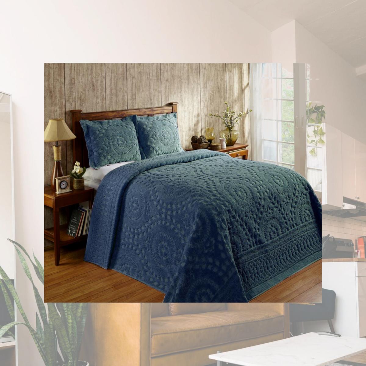 Picture of Better Trends BSRTWTL Rio Cotton Bedspread, Plum - Twin Size