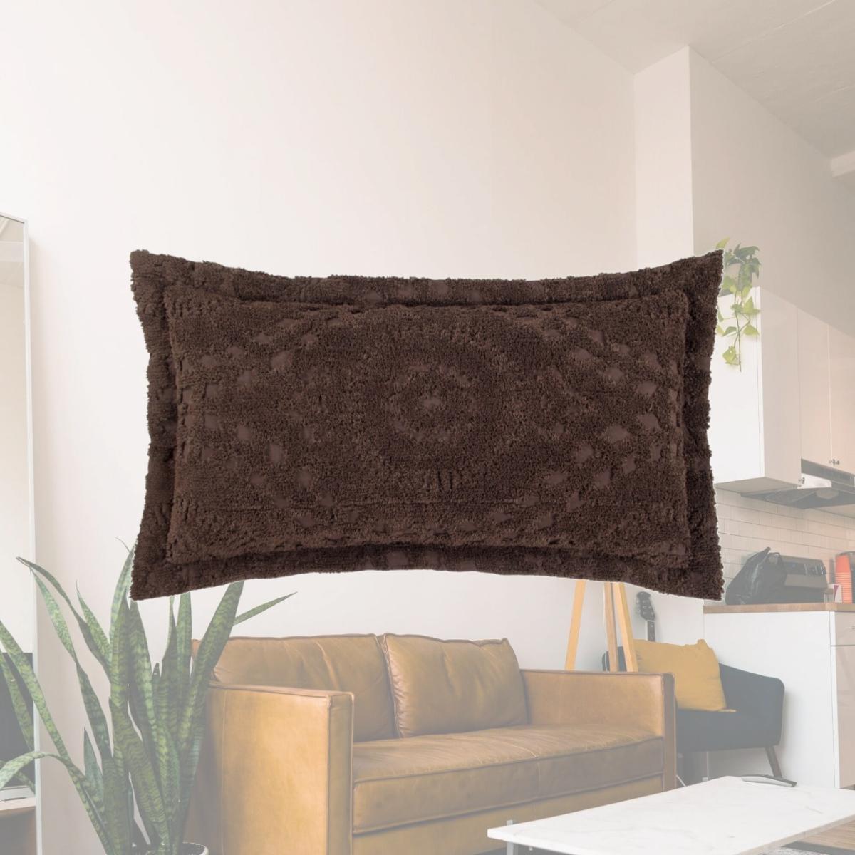 Picture of Better Trends SHR2036CH Rio Cotton Pillow Sham, Chocolate - King Size