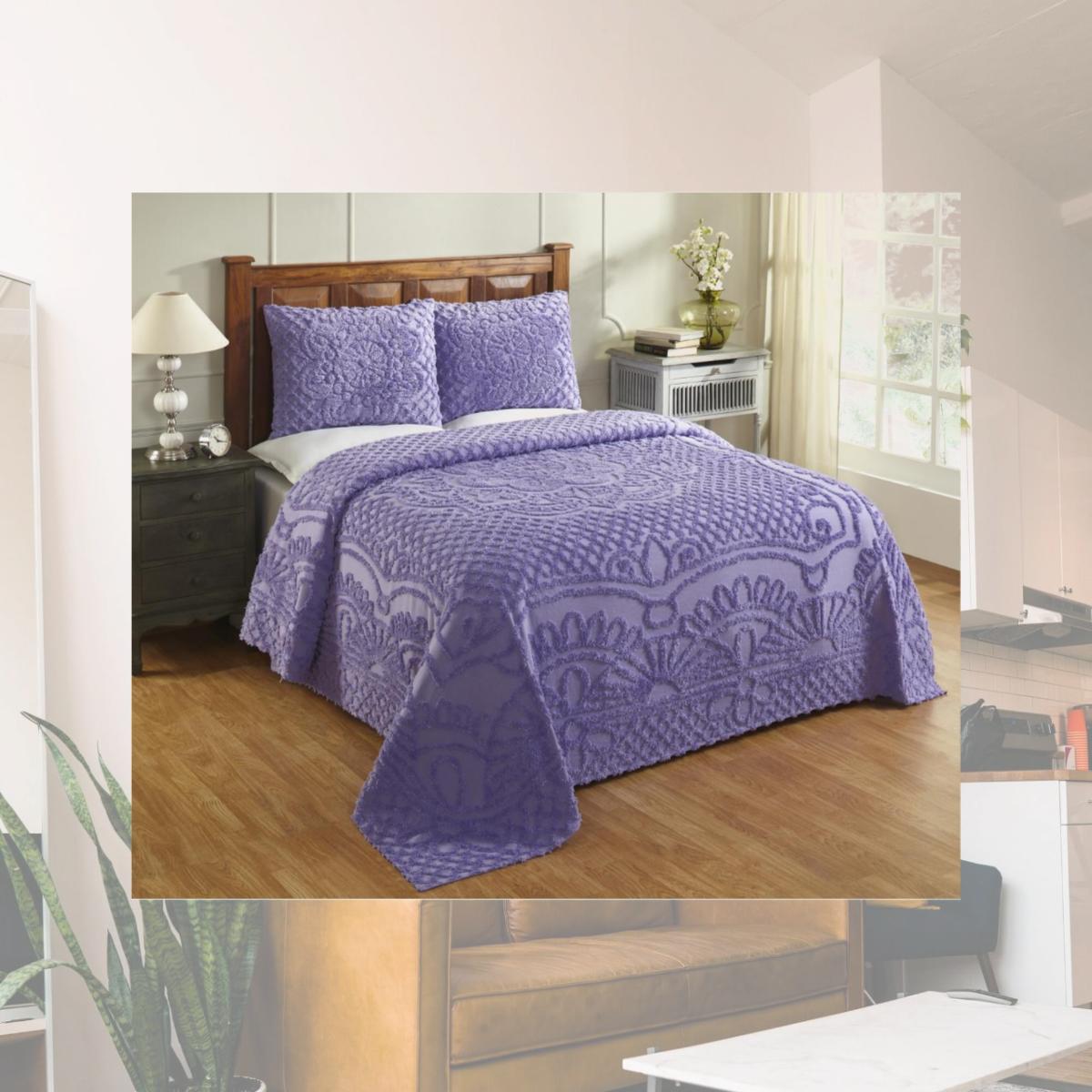 Picture of Better Trends BSTRTWLV Trevor Floral Bedspread, Lavender - Twin Size