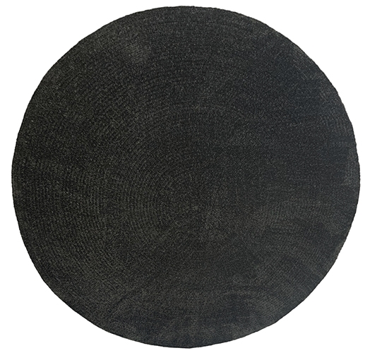 Picture of Better Trends BRCR8RBLK Better Trends Chenille Solid Collection 100% Polyester 96&apos; Round Braided Rug in Black
