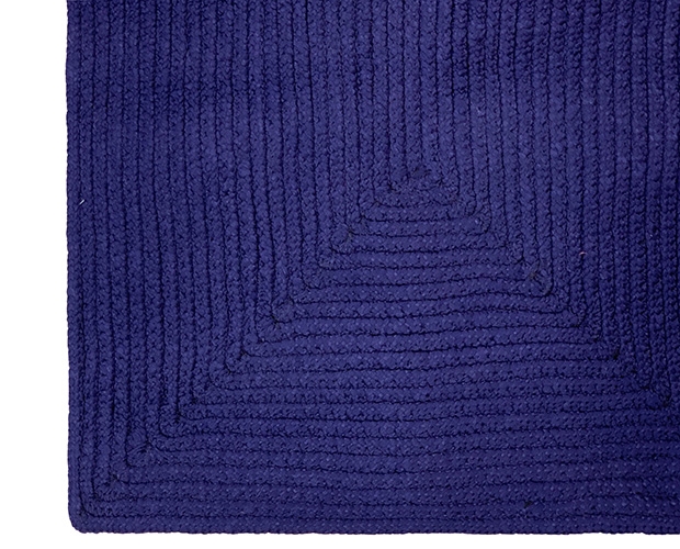 Picture of Better Trends BRAL244848NAVS Better Trends Alpine Collection 100% Polypropylene 24&apos; x 48&apos; x 48&apos; L-Shape Braided Rug in Navy