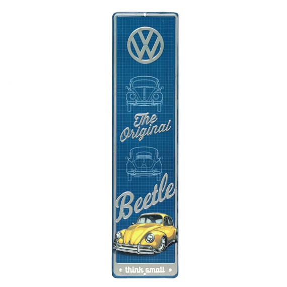 90146350-s Beetle Embossed Tin Sign - 5 X 20 X 0.125 In.