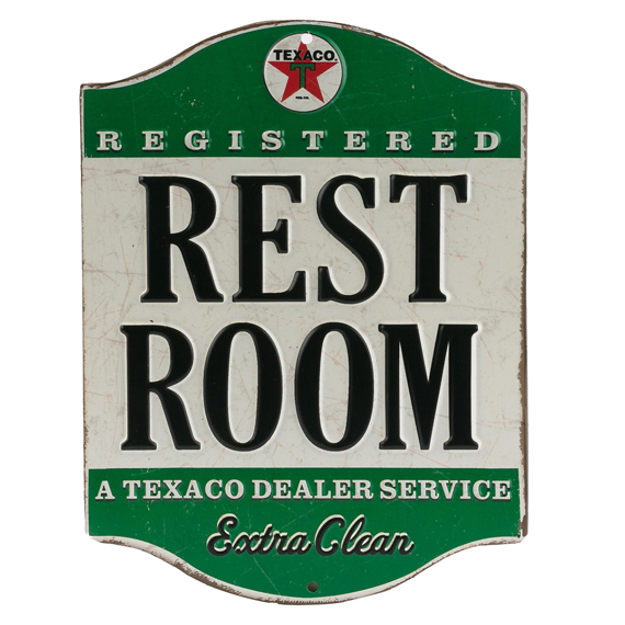 90146369-s Restroom Embossed Tin Sign