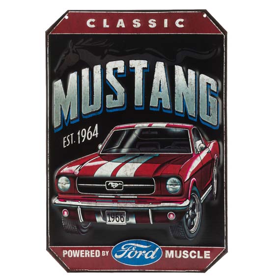 90146866-s Classic 66 Mustang Embossed Tin Sign
