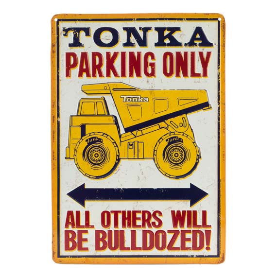90147241-s Tonka Parking Only Embossed Tin Sign