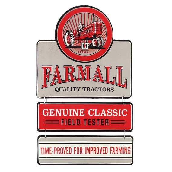 90154500-s Quality Tractors Embossed Tin Linked Sign