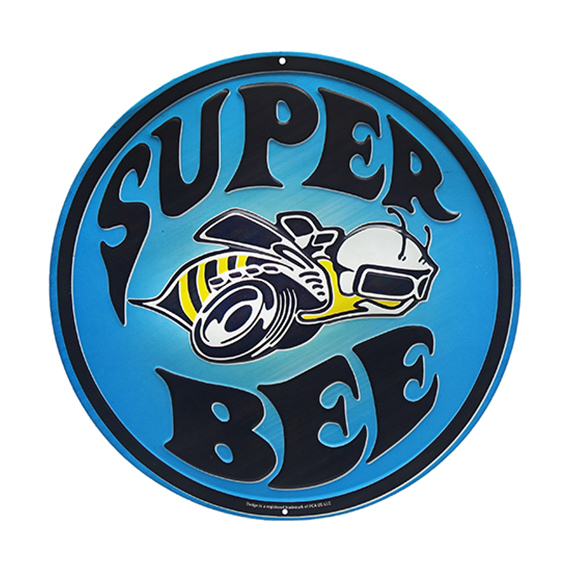 90157567-s Super Bee Blue Embossed Tin Sign
