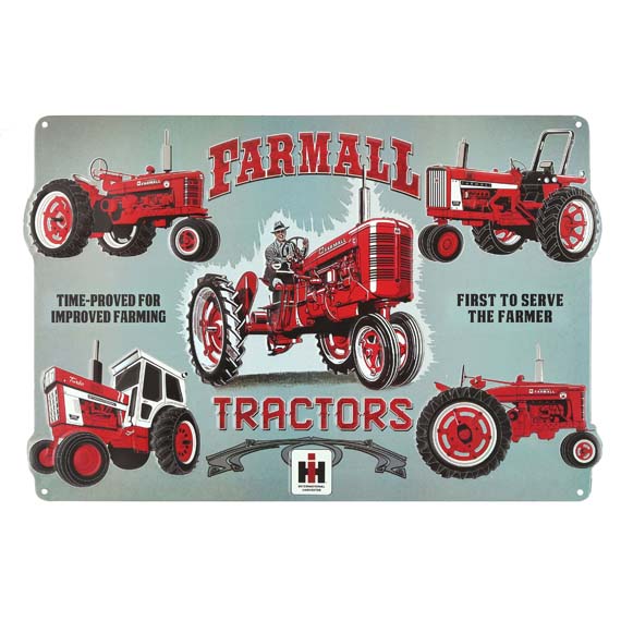 90154415-s Tractors Embossed Tin Sign