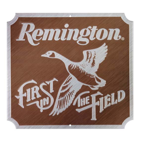 90154885-s First In Field Embossed Tin Sign