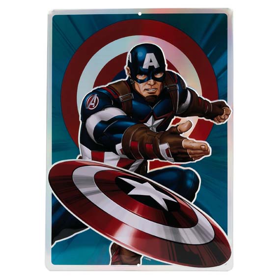 90160768-s Captain America Embossed Tin Sign