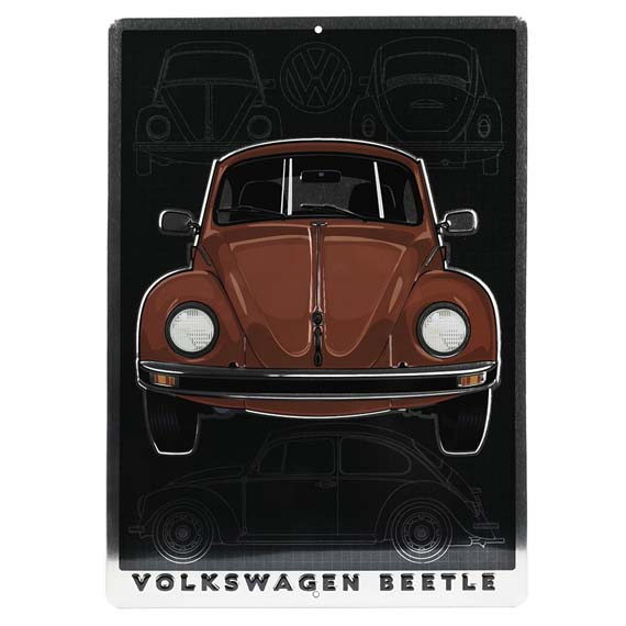 90160774-s Beetle Embossed Tin Sign - 10 X 14 X 0.125 In.