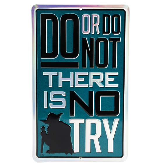 90160943-s Yoda Do Or Do Not Embossed Tin Sign