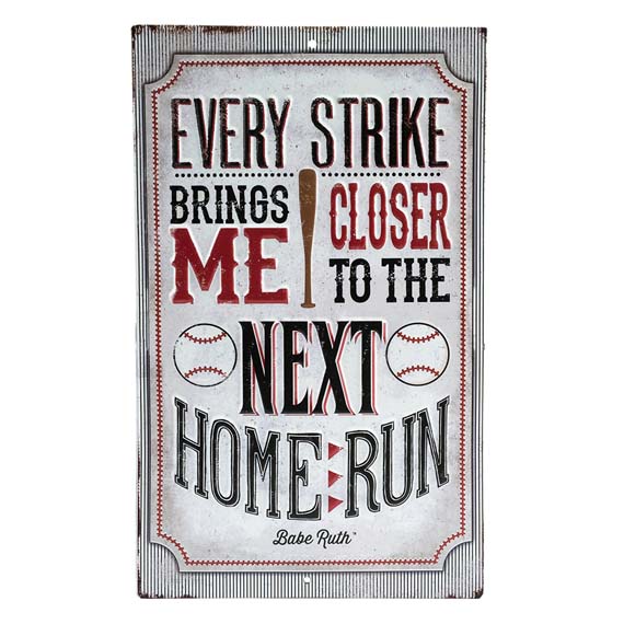 90162095-s Every Strike Embossed Tin Sign